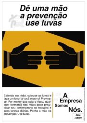 Dê uma mão a prevenção use luvas